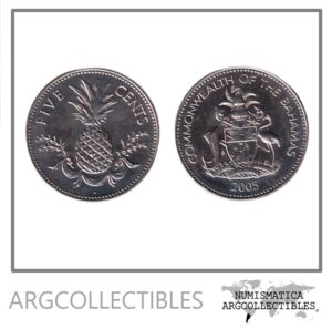 Bahamas Moneda 5 Centavos 2005 Acero KM-221 UNC