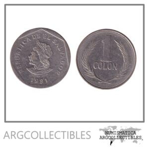 El Salvador Moneda 1 Colon 1991 Acero KM-156a VF+