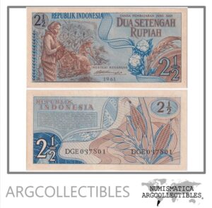 Indonesia Billete 2 1/2 Rupias 1961 P-79 UNC