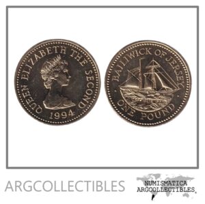 Jersey Moneda 1 Pound 1994 Laton KM-91 UNC