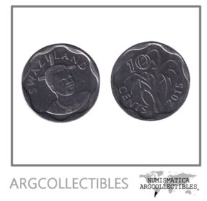 Swaziland Moneda 10 Centavos 2015 Acero UNC