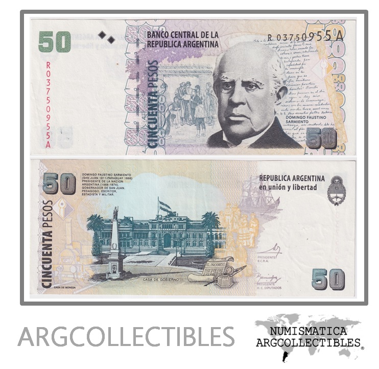 Argentina Billete 50 Pesos 2013 P-356/BOT-3633 XF (Reposicion)
