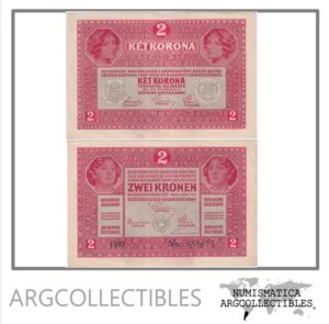 Austria Billete 2 Kronen 1917 P-21 XF+