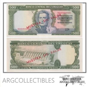 Uruguay Billete 500 Pesos 1967 P-48 UNC (Specimen)