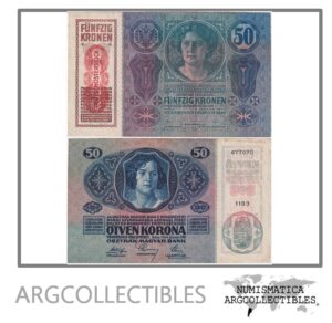 Austria Billete 50 Kronen 1919 P-54 XF+