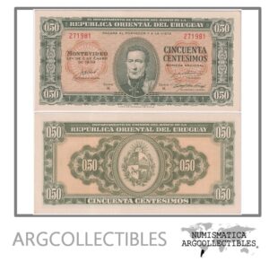 Uruguay Billete 50 Centesimos 1939 P-34/CR-11.II.11 UNC (Serie K)