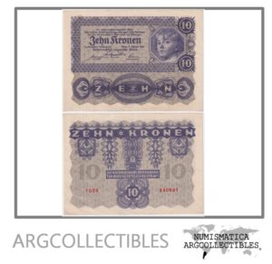 Austria Billete 10 Kronen 1922 P-75 XF