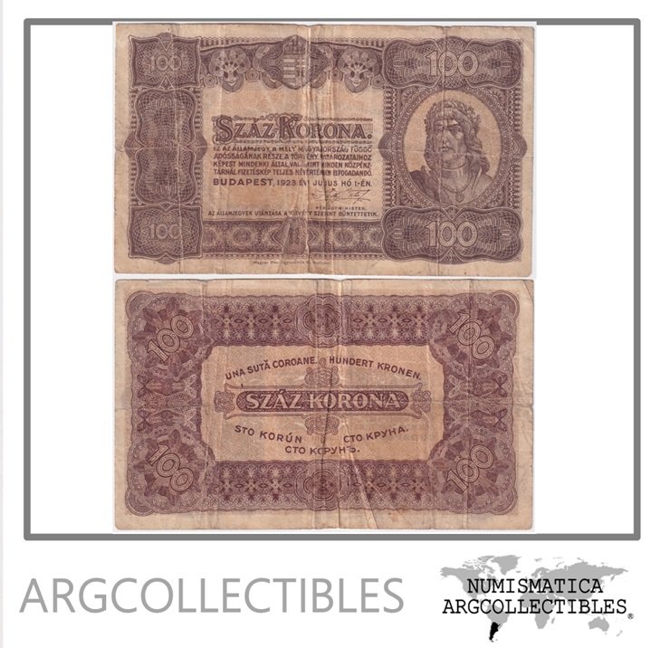 Hungria Billete 100 Korona 1920 P-63 F+
