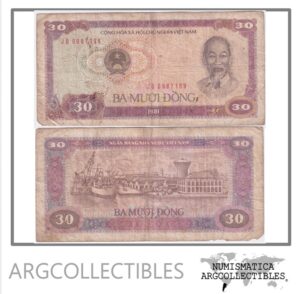 Vietnam Billete 30 Dong 1981 P-87 F