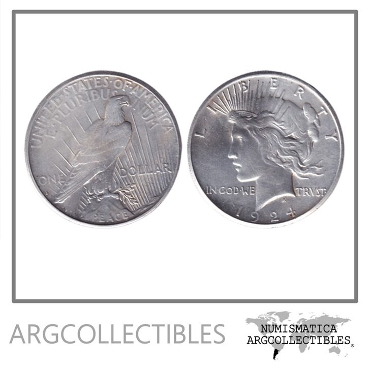 USA Moneda 1 Dolar 1924 ´´S´´ Plata 900 Peace KM-150 UNC
