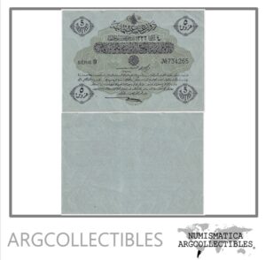 Turquia Billete 5 Piastres 1917 P-96 AU