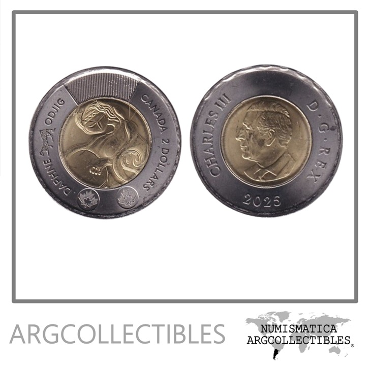 Canada Moneda 2 Dolares 2025 Daphne Odjig Bimetalica UNC