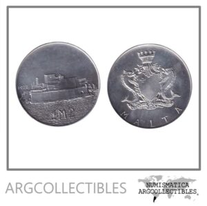 Malta Moneda 2 Liras 1972 Plata 987 Fort St. Angelo KM-14 Proof