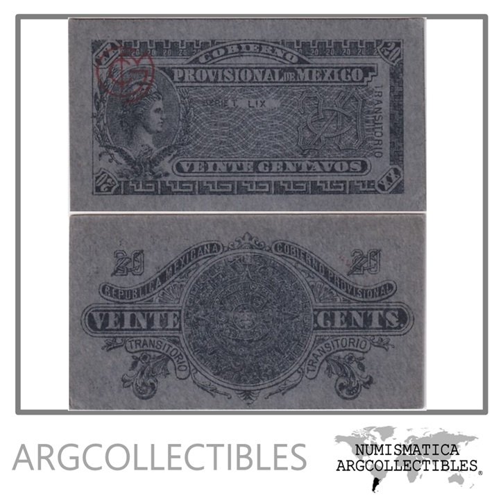 Mexico Billete 20 Centavos 1914 P-S-699 UNC (Provisional)