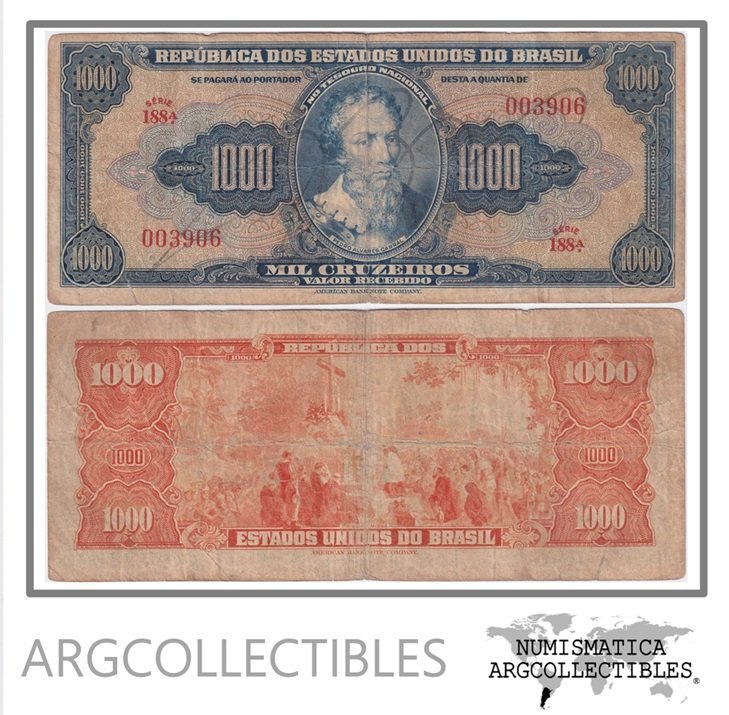 Brasil Billete 1.000 Cruzeiros 1943 P-141/C-048 F+