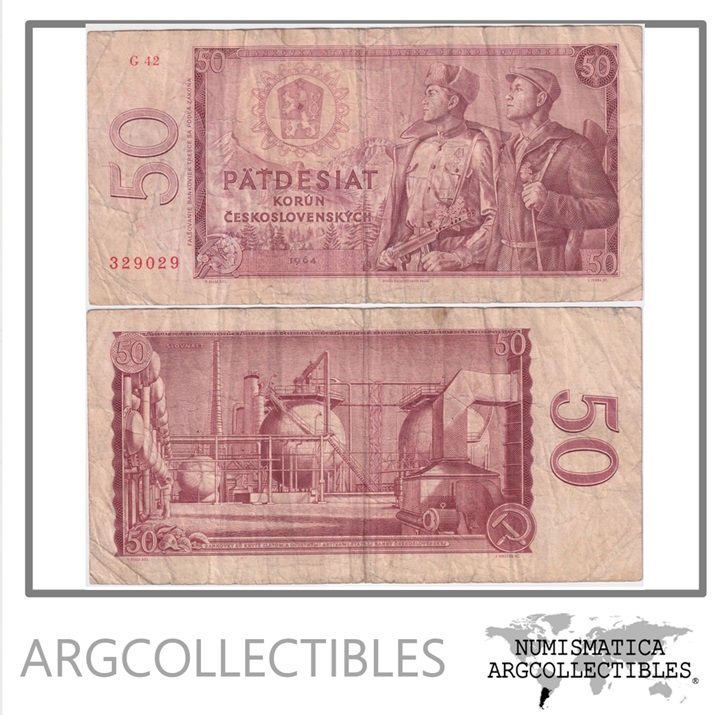 Checoslovaquia Billete 50 Korun 1964 P-90 F+