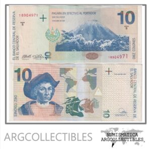 El Salvador Billete 10 Colones 1997 P-148a XF+ (Serie S)