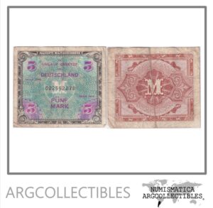Alemania Billete 5 Marcos 1944 P-193 VF (Ocupacion Aliada)