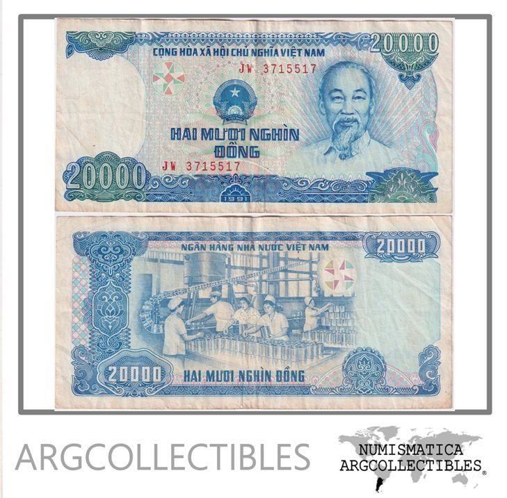 Vietnam Billete 20.000 Dong 1991 P-110 VF