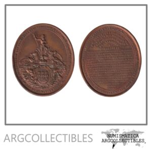 Cuba Medalla 1858 Isabel II Inaguracion Obras del Acueducto de la Habana Cobre