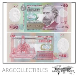 Uruguay Billete 50 Pesos 2021 P-102 UNC (Serie B) (Polimero)