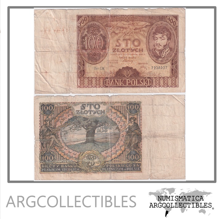 Polonia Billete 100 Zlotych 1934 P-75 F