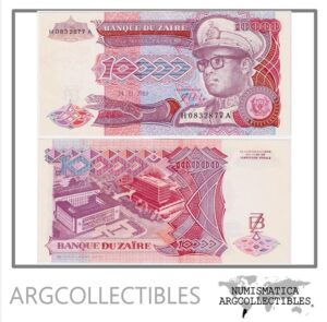 Zaire Billete 10.000 Zaires 1989 P-38 UNC