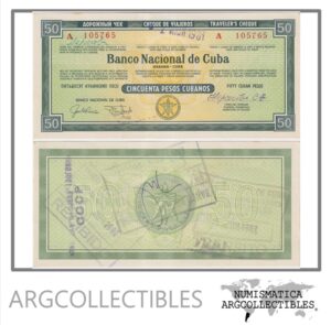 Cuba Billete 50 Pesos 1981 Travel Cheque AU (Serie A)