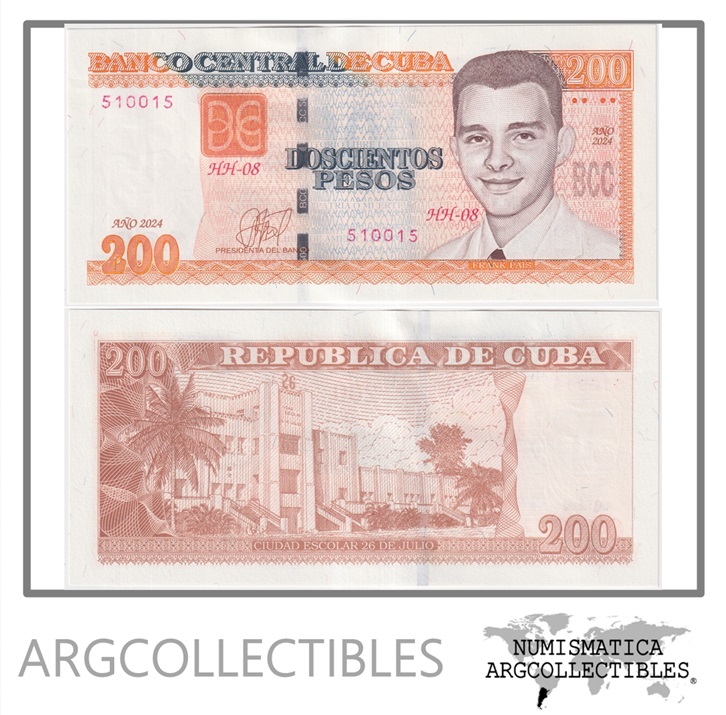 Cuba Billete 200 Pesos 2024 P-130 UNC (Radar Capicua)