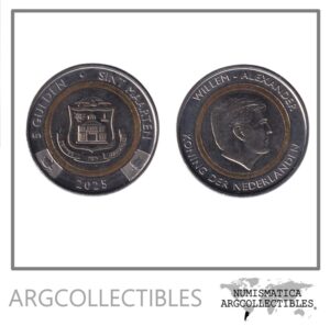 San Martin Moneda 5 Gulden 2025 Trimetalica UNC