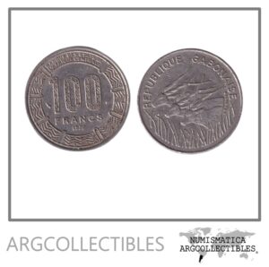 Gabon Moneda 100 Francos 1977 Niquel KM-13 VF+