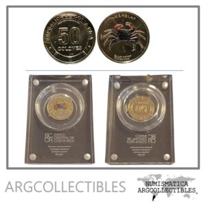 Costa Rica Moneda 50 Colones 2023 Fauna Cangrejo Niquel-Zinc-Cobre Color Proof