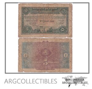 Siria Billete 5 Piastres 1919 P-1 GOOD