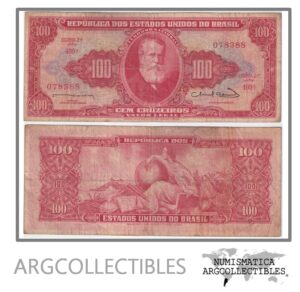 Brasil Billete 100 Cruzeiros 1963 P-180/C-096 F