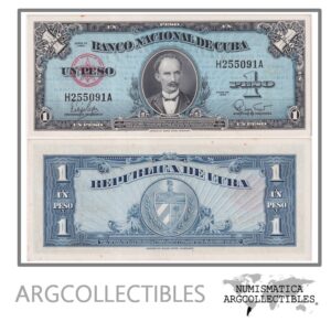 Cuba Billete 1 Peso 1960 P-77b AU