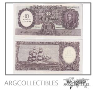 Argentina Billete 10 Pesos 1970 Ley P-284/BOT-2213 AU (Serie E)