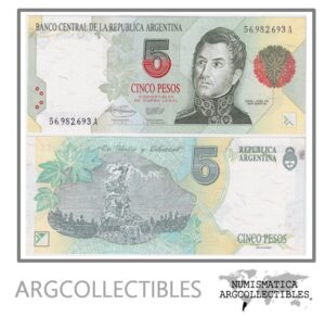 Argentina Billete 5 Pesos 1993 P-341b/BOT-3027 AU (Serie A)