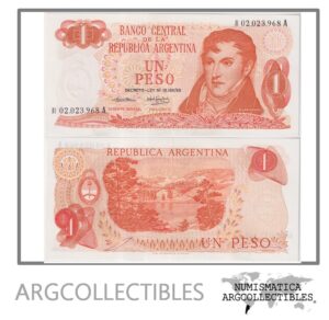 Argentina Billete 1 Peso 1974 P-293/BOT-2320 XF+ (Reposición)