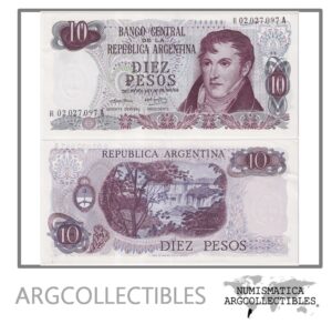 Argentina Billete 10 Pesos 1973 P-295/BOT-2353 AU (Reposicion)