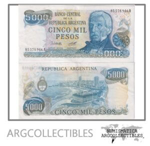 Argentina Billete 5.000 Pesos 1979 P-305a/BOT-2468 XF+ (Serie A)