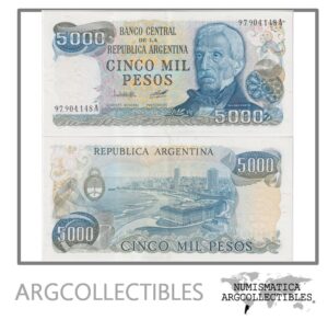Argentina Billete 5.000 Pesos 1980 P-305a/BOT-2469a XF+ (Serie A)