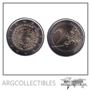 Portugal Moneda 2 Euros 2025 Desarrollo Sostenible Bimetalica UNC