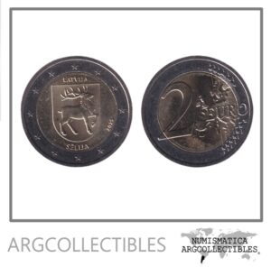 Letonia Moneda 2 Euros 2025 Bimetalica Regiones Selija UNC