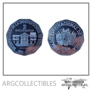 Bolivia Moneda 2 Bolivianos 2025 200 Aniv. Independencia UNC