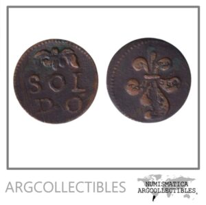 Italia (Modena) Moneda 1 Soldo 1737 Cobre