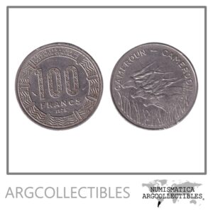 Camerun Moneda 100 Francos 1975 Niquel KM-17 VF+