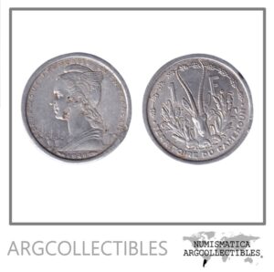 Camerun Moneda 1 Franco 1948 Aluminio KM-8 VF+