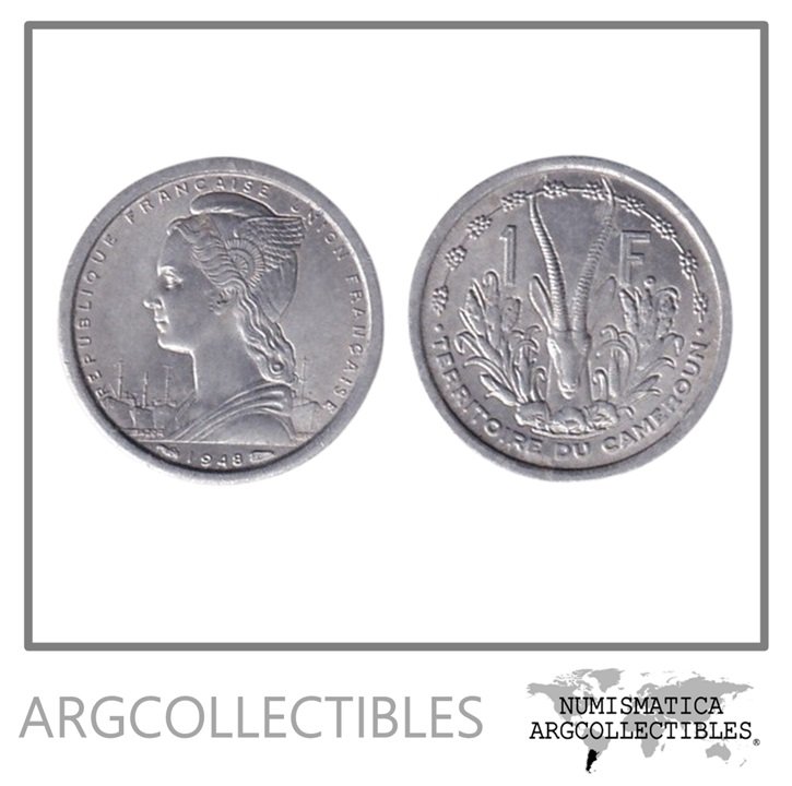 Camerun Moneda 1 Franco 1948 Aluminio KM-8 XF