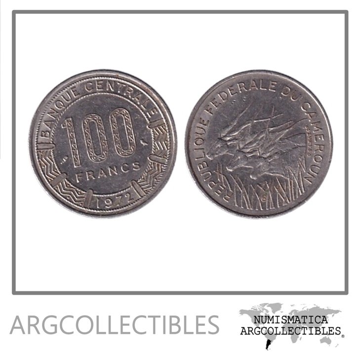 Camerun Moneda 100 Francos 1972 Niquel KM-15 XF