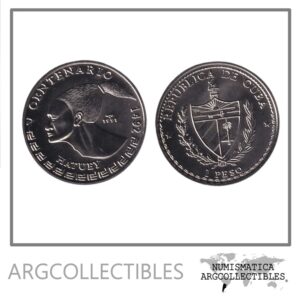Cuba Moneda 1 Peso 1991 Hatuey Niquel KM-364 UNC